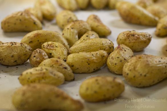 Gltuen-free Vegan Rosemary Herbed Oven Roasted Fingerling Potatoes