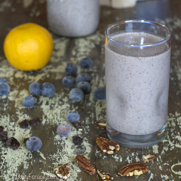 Gluten-free Dairy-free Blueberry Orange Coconut Protein Smoothie
