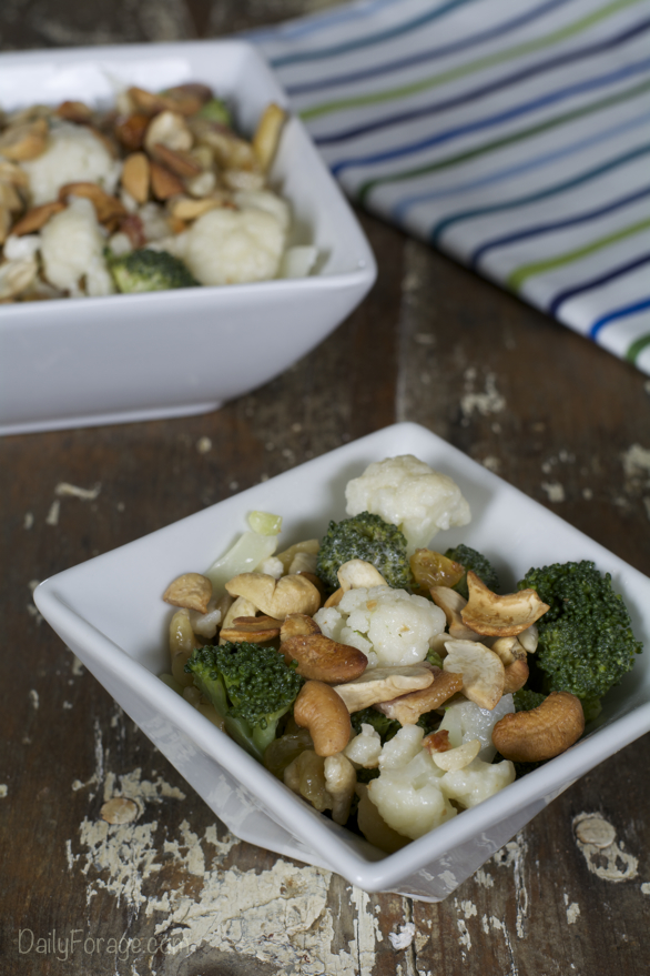 Gluten-free Dairy-free Broccoli Cauliflower Salad