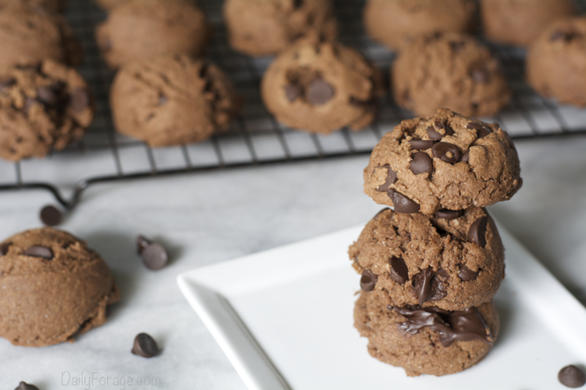 Gluten-free, Dairy-free, Oat-free Double Chocolate Chip Cookies